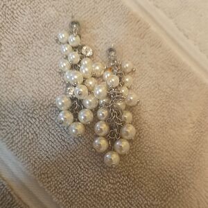Elegant Silver and Pearl Drop Earrings